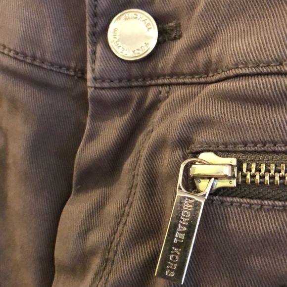 Micheal Kors Gray skinny Denim pant zipper detail - Picture 8 of 9